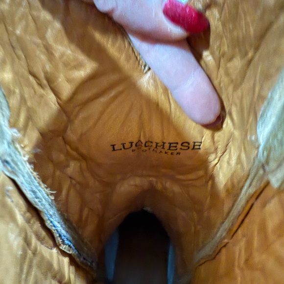 Lucchese Ombré Pearl Goat Square Toe Cowboy Boots - Picture 8 of 16